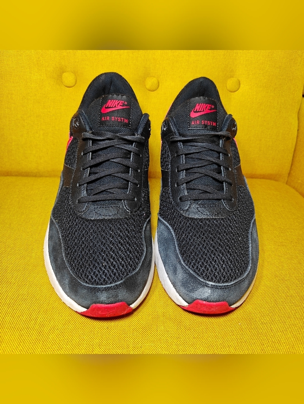 Nike Air Max SYSTM Black Red White Sneaker Men's Shoes Size 10.5 - Picture 2 of 9